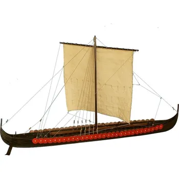 Plastikový model Dřevěný model Dušek Vikingská prodloužená loď 1060 1:35 kit