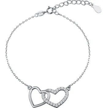 Náramek LUNICA Stříbrný náramek SPOJENÍ SRDCÍ 0057 Ag 925; ≤2,5 g.