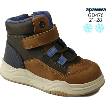 Dívčí obuv APAWWA dětská zimní obuv GD476 hnědá Velikost: 21