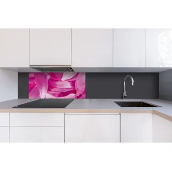 Obklad DIMEX | Dibond za kuchyňskou linku DBW-08040-055 | 80 x 40 cm | Fialové okvětní lístky + Dibond deska za kuchyňskou linku DIMEX v rozměru 80 x 40 cm, motiv Fialové okvětní lístky