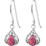 Stříbrné visací náušnice CARMINE Ag 925; ≤1,2 g.