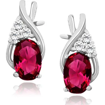 Náušnice Stříbrné náušnice RUBY Ag 925; ≤1,4 g.