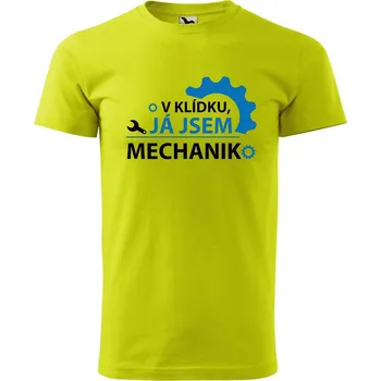 Pánské oblečení DOBRÝ TRIKO Pánské tričko s potiskem Já jsem mechanik Velikost: L, Barva: Limetková
