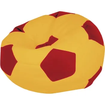 Křeslo Sedací vak POLTRON, žlutá/červená + vyzvednutí ZDARMA