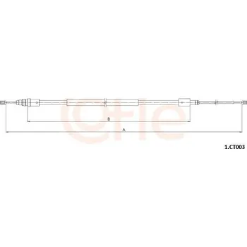 Brzdový systém Tažné lanko, parkovací brzda COFLE 1.CT003