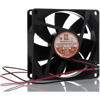 PC ventilátor RS PROAxiální ventilátor 48 V DC DC, průtok vzduchu: 40cfm 3.8W0.08A, 80 x 80 x 25mm