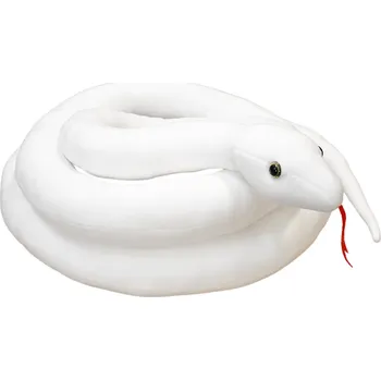 plyšák Mamido Plyšový had 110 cm bílý