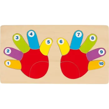 GOKI Dřevěné vkládací puzzle Ruce