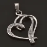 Goldpoint Přívěsek v bílém zlatě srdce se zirkony Váha: 1.20 g