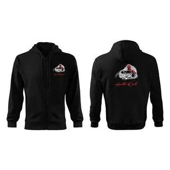 Dámská mikina Hell-Cat dámská mikina s kapucí a zipem černá