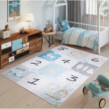 Koberec Dětský koberec modrý BOY Šířka: 80 cm | Délka: 150 cm