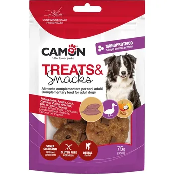 Pamlsek pro psa CAMON SNACKS SUŠENKY 7x1 cm MIX 75 g