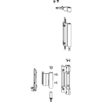 Příslušenství k oknu ROTO Sada závěsová strana OS č. 2 90kg R01.5-1029 AL, stříbrná(378313)-K18107298R9006