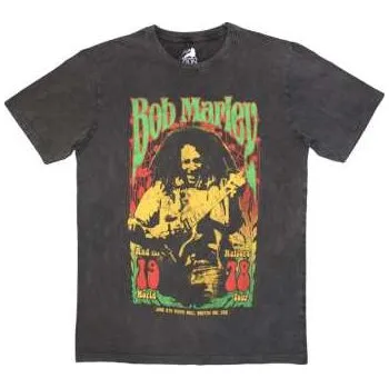 Zahraniční hudba Merch Bob Marley & The Wailers: Bob Marley Unisex Stone Wash T-shirt: 1978 (xx-large) XXL