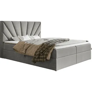 Postel Elvisia Manželská postel EMMA Boxspring 6 | šedá/Jasmine 90 160 x 200 cm Provedení: Postel bez toppera