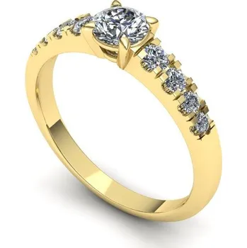 Prsten Zásnubní prsten s brilianty PZB20070 Materiál: Červené zlato 14kt, Velikost: 49