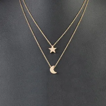 Náhrdelník Elegantní dámský náhrdelník s přívěskem - Zlatá