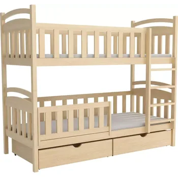 Dětská postel Patrová postel WOOD 007 80x180 cm borovice masiv