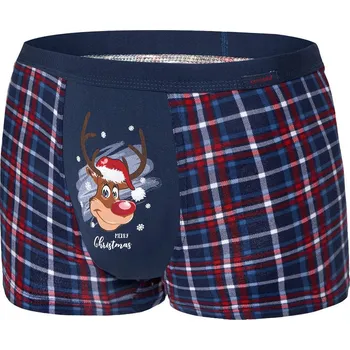 Boxerky Sobí boxerky 007/57 Merry Christmas navy blue - Cornette S