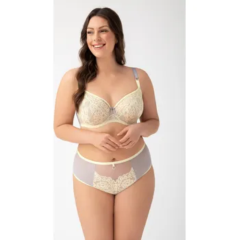 Dámská móda Podprsenka Limoncello K772 žlutošedá - Gorsenia 100 F
