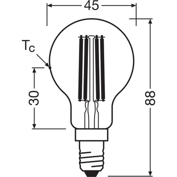Svítidlo OSRAM LED žárovka E14 2,2W 2700K 470lm 2 balení