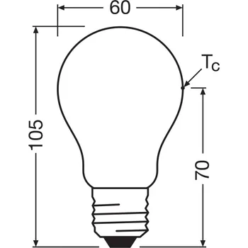 Svítidlo OSRAM LED žárovka E27 5W matná 4000K 1055lm 2ks