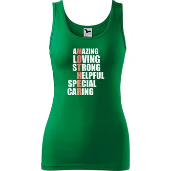 Dámské tričko DOBRÝ TRIKO Dámské tílko s potiskem Mother Velikost: M, Barva: Středně zelená