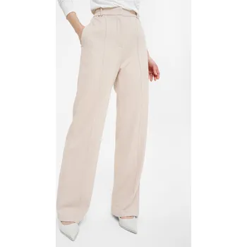 Dámské kalhoty Greenpoint dámské kalhoty s širokými nohavicemi béžové Velikost: 36