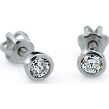 Náušnice Dámské náušnice bílé zlato 585/1000 přírodní diamant 0.22 ct G/SI DF1989A
