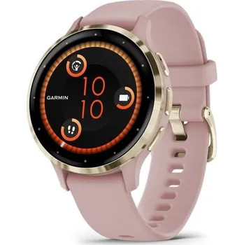 Chytré hodinky Garmin Venu 3S Soft Gold, silikonový řemínek