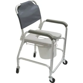 Koupelnové sedátko Hliníkové toaletní sedátko s kolečky