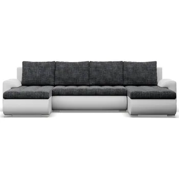 Obývací pokoj Rozkládací rohová sedací souprava TOKIO III Šedá/bílá II
