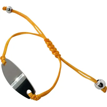 Náramek Šňůrkový náramek s oválem Oranžová