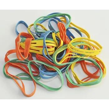 Q-Connect Křížové gumičky 50 mm 100 g mix barev