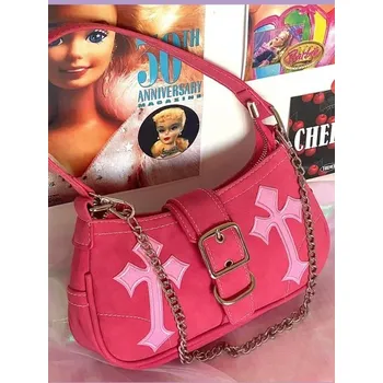 Dívčí retro stylová kabelka - Růžová