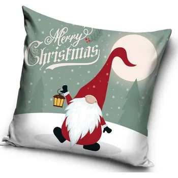 Dekorativní polštářek Vánoční Povlak Skřítek 40x40 cm