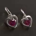 Goldpoint Dětské náušnice bílé zlato červené Váha: 0.84 g