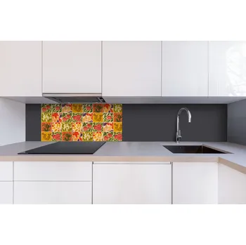 Obklad DIMEX | Dibond za kuchyňskou linku DBW-08040-166 | 80 x 40 cm | Malované kachličky + Dibond deska za kuchyňskou linku DIMEX v rozměru 80 x 40 cm, motiv Malované kachličky