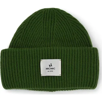 Pokrývka hlavy ZELENÁ ŽEBROVANÁ ČEPICE HICHIC LuxeKnit