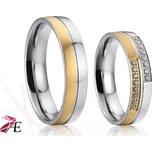 Goldpoint Ocelové snubní prsteny 022 David a Victorie Varianta: snubní prsten