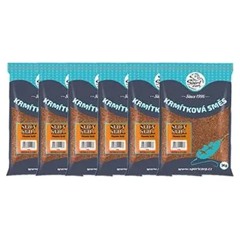 Návnadová surovina Sportcarp vnadící směs 3 kg Varianta: balení 6 ks - Spicy Krill