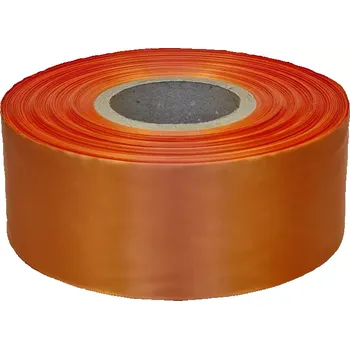 Stuha Textilní stuha 76mm x 200m, oranžová, satén