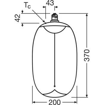 Svítidlo OSRAM LED Big Elipse Oval E27 12W 818 Žárovka kouřová tlumená kouřově šedá - Doprava zdarma