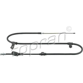 Lanko parkovací brzdy Tažné lanko, parkovací brzda TOPRAN 821 037