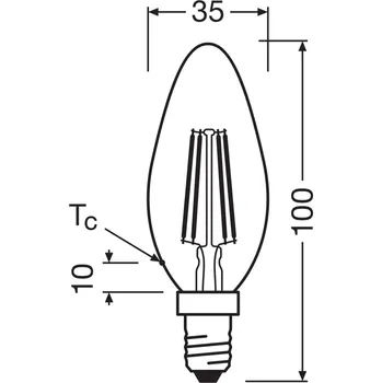 led svíčka OSRAM LED žárovka svíčka matná E14 2,2W 4000K 470lm