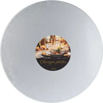 Vánoce Podložka na stolování, průměr 29 cm, stříbrná barva 524525