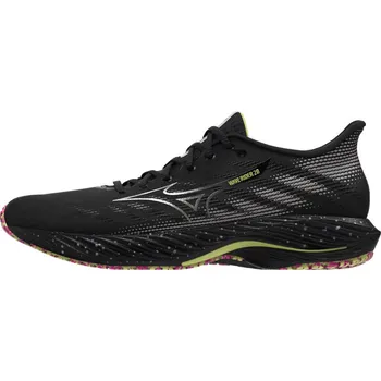 Pánská běžecká obuv Pánská běžecká obuv Mizuno Wave Rider 28 Black / Silver / Sunny Lime UK 5,5