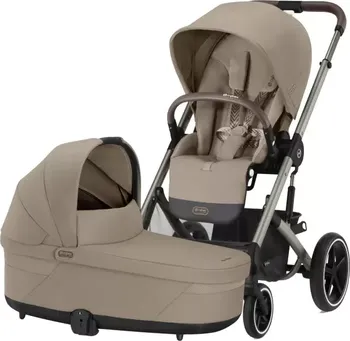 Kočárek Cybex Balios S Lux + Cot S Lux 2024 Almond Beige/Taupe Frame