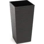 Květináč LAMELA Květináč FINEZIA DLUTO - vroubek 40 x 40cm, výška 75cm, grafitový