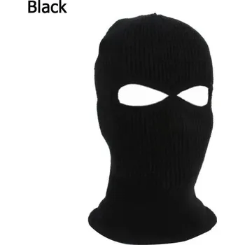 Kukla Zimní cyklistická maska | pletená kukla - černá